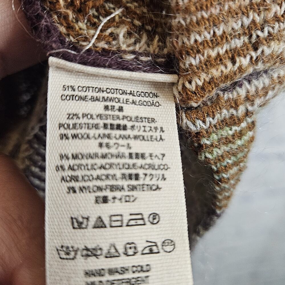 Free People Diamond Days Sweater Wool Mohair Grandpa Cottage Retro Size Large - Picture 6 of 6